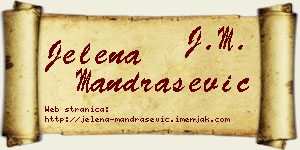 Jelena Mandrašević vizit kartica